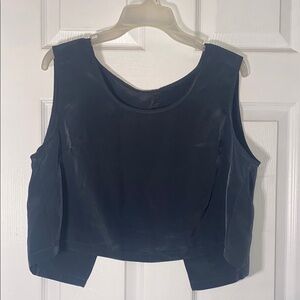mark. Black Gray Crop Boxy Tank Top